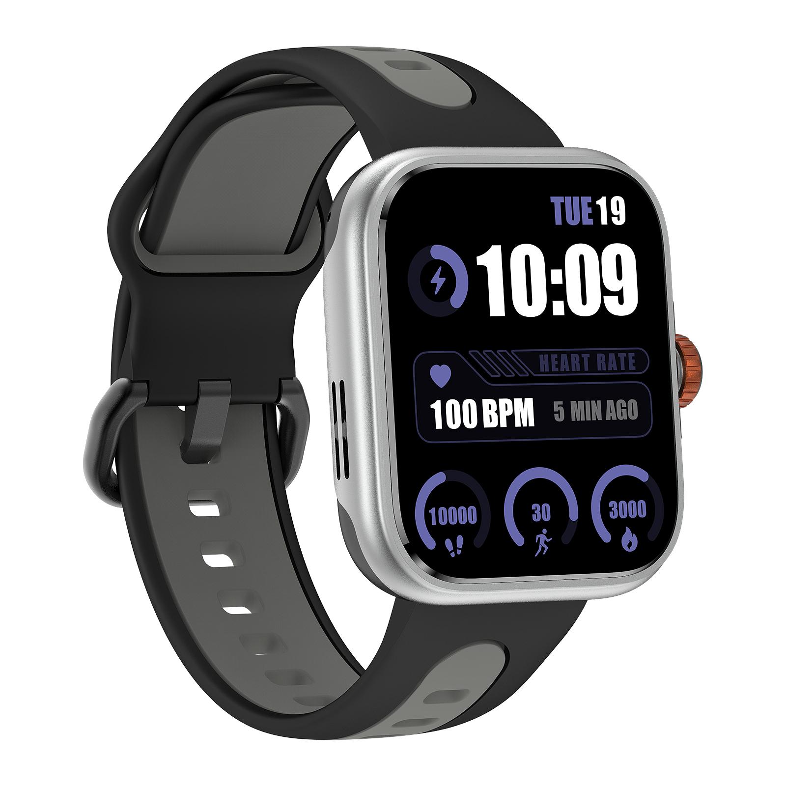 

Rainbuvvy S216 Android 7.0 Смарт-годинник 1,78-дюймовий екран AMOLED HD Bluetooth 5.3 IP68 Водонепроникний смарт-годинник GPS Підтримка пульсу Мультиспортивний режим срібний