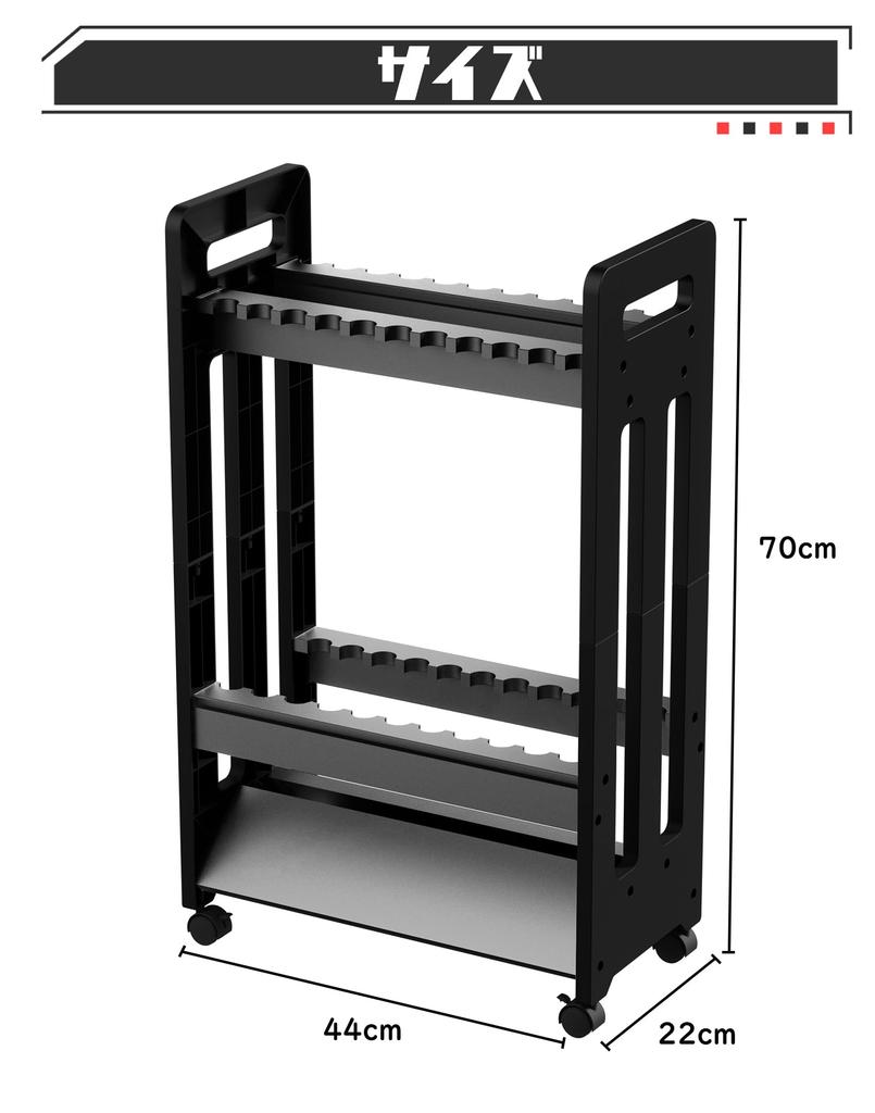 TOTOMOKA Rod Stand, Fishing Rod Stand, Rod Rack, Rod Holder with Casters, Assembly Required (Holds 16 Rods)