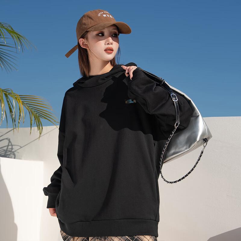 Izzue Women's Retro Dog Print Hooded Sweatshirt