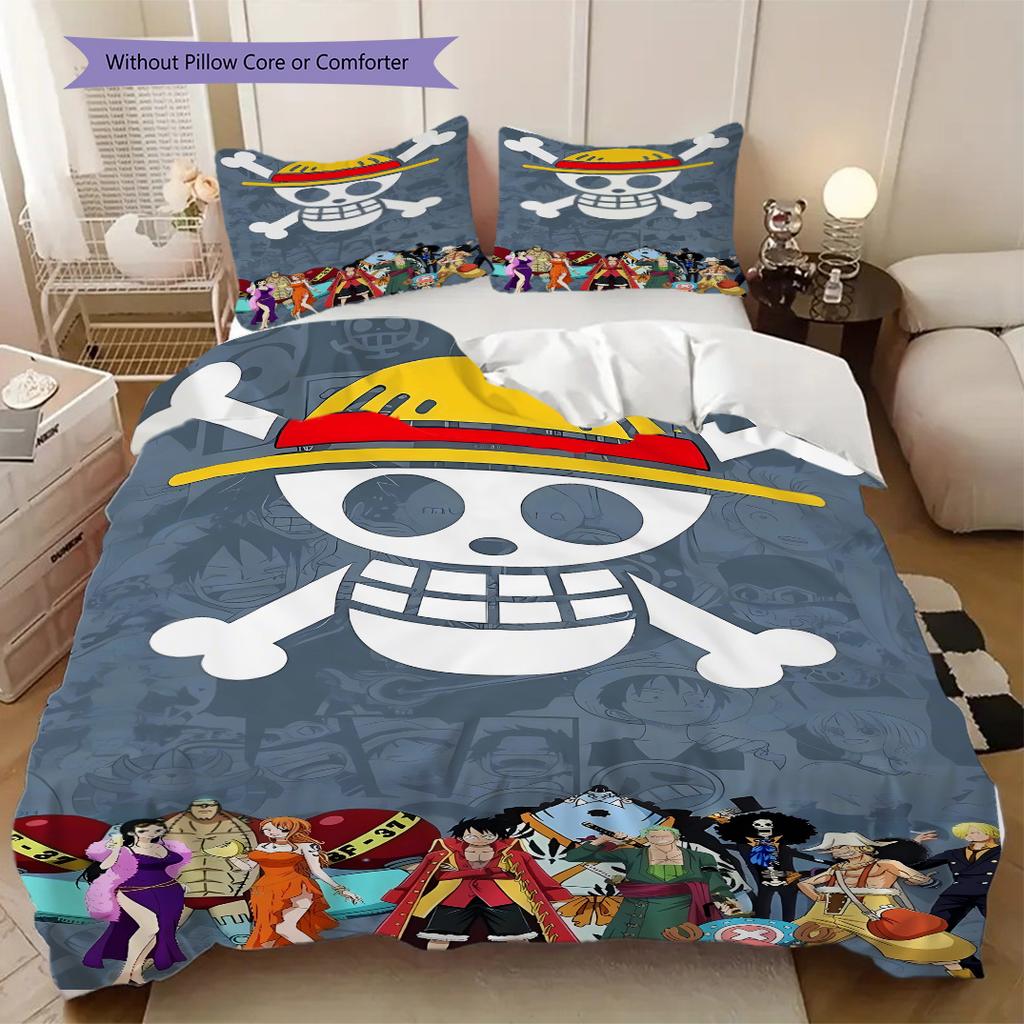 Anime One Piece Soft and Comfortable Duvet Cover, Children's Bedding Set Gift, Extra Large Size, Various Sizes Available LXR134