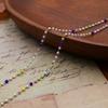 French Non-Fading Jewelry Necklace 14K Titanium Steel Beaded Necklace Light Luxury High-End Summer Collarbone Chain Gift
