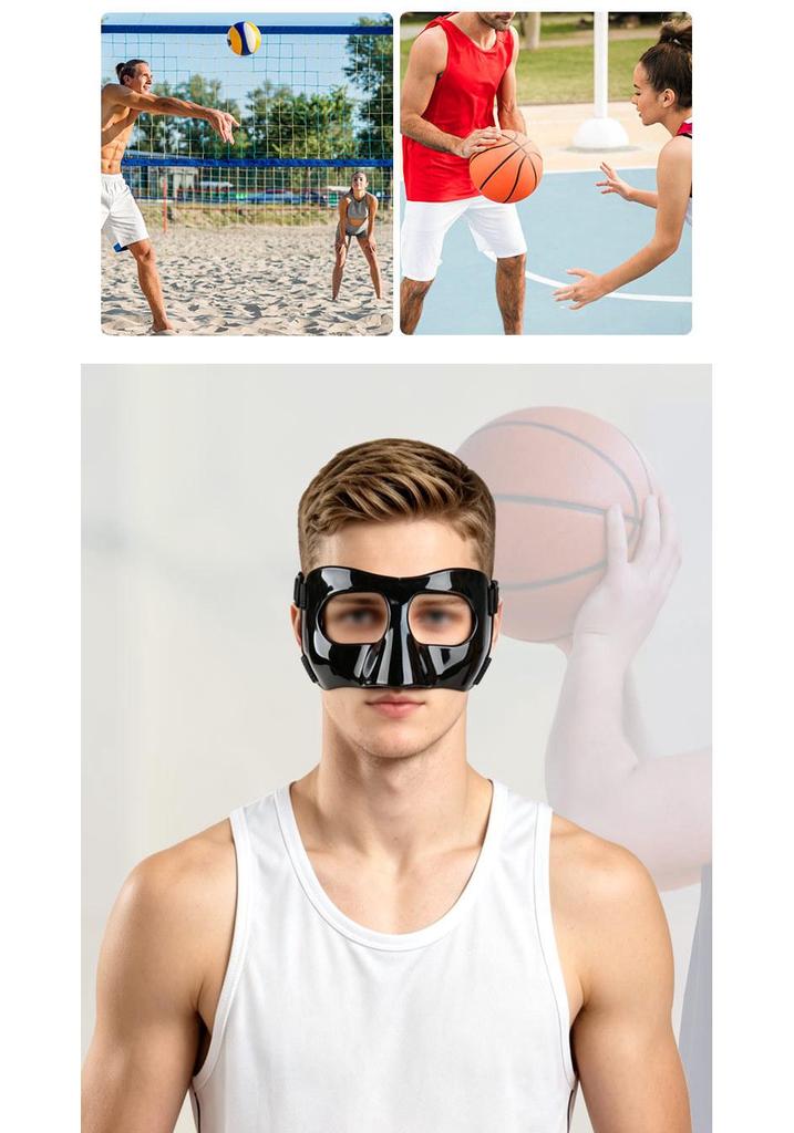 Adjustable Black Sports Nose Protector Shield for Basketball & Football