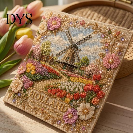 Healing Arts Crafts Activities DIY Faux Pearl Painting Kit, Handmade Floral Landscape 3D Gem Bead Art Craft, Creative Home Decoration Projects