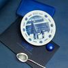 [Officially Imported] Royal Copenhagen Blue Collectable Mini Plaquette 2025 "Christmas in Copenhagen" Mini Annual Plate, Approx. 8cm Diameter, 1074927