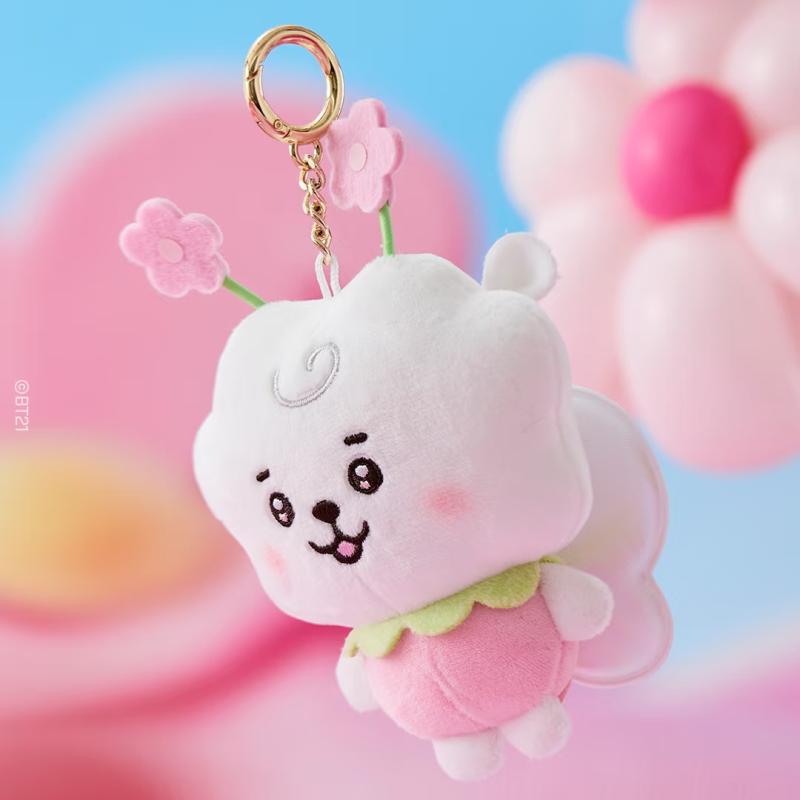 Anime Bt21 Seria Baśni Wiosennej Pluszowa Lalka Rj Cooky Pluszowy Brelok Urocza Kreskówka Shooky Koya Ozdoba Zawieszka do Torby Prezent