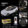 1:24 Model Y Premium Elektryczny Crossover Metalowy Odlew Model Samochodu Dekoracja na Biurko Kolekcjonerski Ornament Prezent Świąteczny Dla Przyjaciela