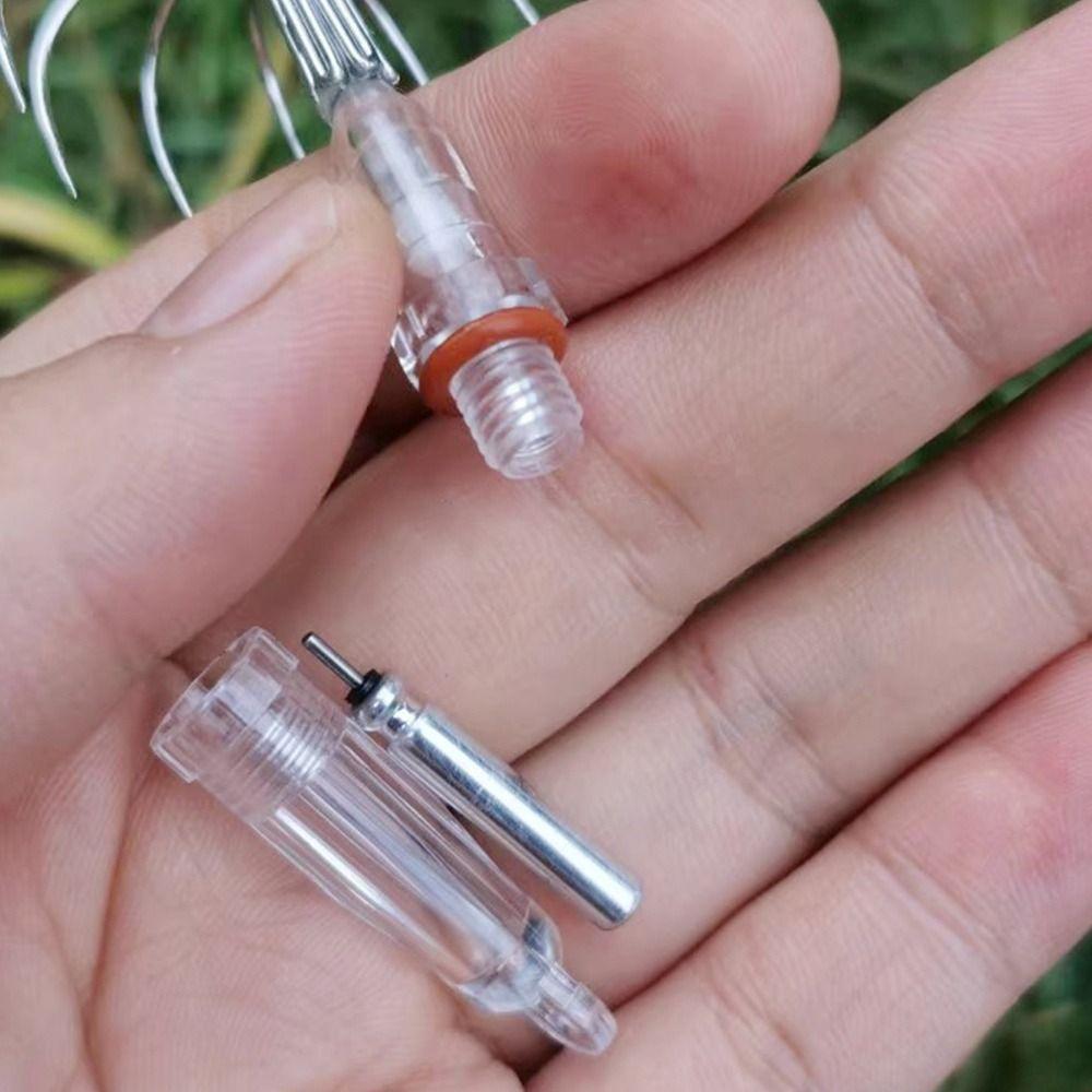 Diamond Shape LED Lure Light with hook Colorful Fishing Squid hook Portable Fishing Flash Lamp