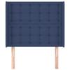 VidaXL Headboard with Ears Blue 83x16x118-128 Cm Fabric3119994