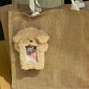 Cute Puppy Dog Plush ID Card Protect Holder Idol Photo Display Card Holder Students Card Storage Book Keychain Bag Pendant Gifts