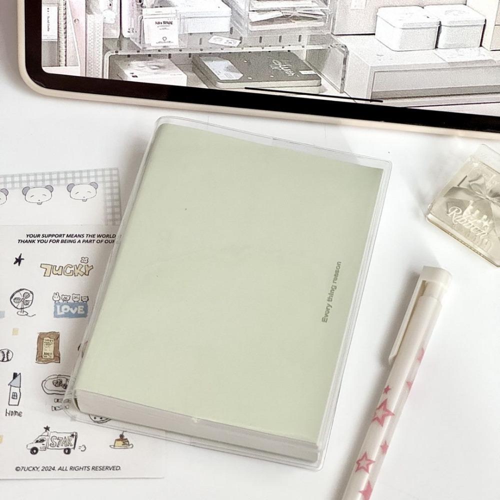 Paper A6 Notebook Transparent Cover Journal Handbook Ins Student Notepad  Office School Supplies