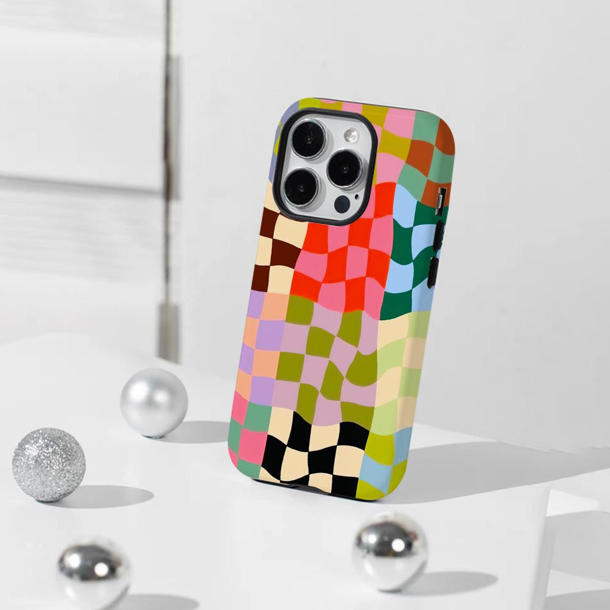 

Magnetic 2-in-1 Frosted Stripe Phone Case for Apple 16/14/13 Pro Apple 14