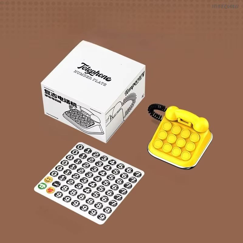 New Retro Car Dashboard Ornament Typewriter Creative Car License Plate Number High Quality Keyboard Car Phone Number Sign