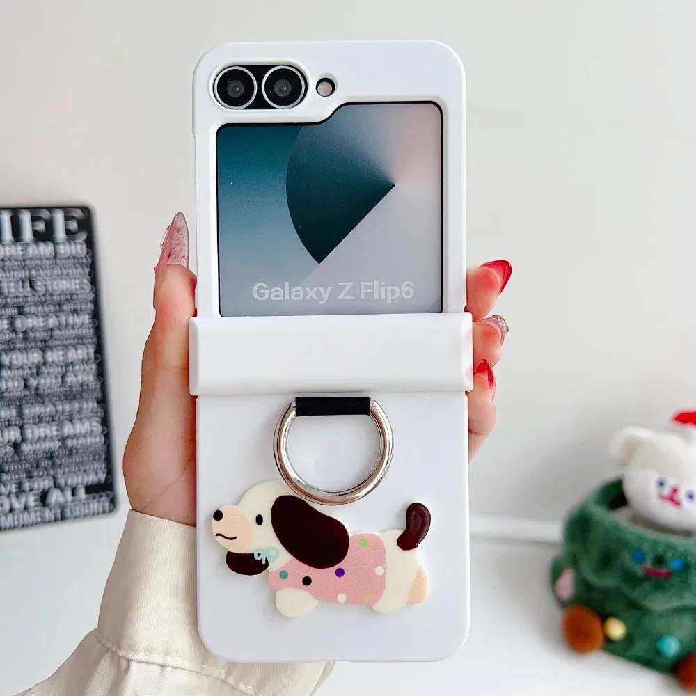 

Мультяшный жесткий противоударный чехол для телефона Samsung Galaxy Z Flip 6 5 4 3 Flip6 Flip5 Flip4 Flip3 защитный чехол с кольцом For Samsung Galaxy Z Flip 5