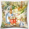 Cute Cartoon Rabbit Printing Series Pattern Pillowcase Square Pillowcase Home Office Decoration Pillowcase