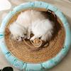 Katzen-Kühlmatte 40/50/60cm Kratzbrett-Pad für Katzen Geflochten mit Ball Kratzbaum für Katzen Runde Kratzmatte für Katzen Wohnzimmer