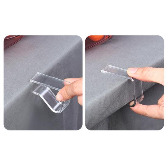 8/12Pcs Transparent Tablecloth Clips Mini Size Non-Slip Widely Used Clear Table Cloth Holders Table Cover Clamps