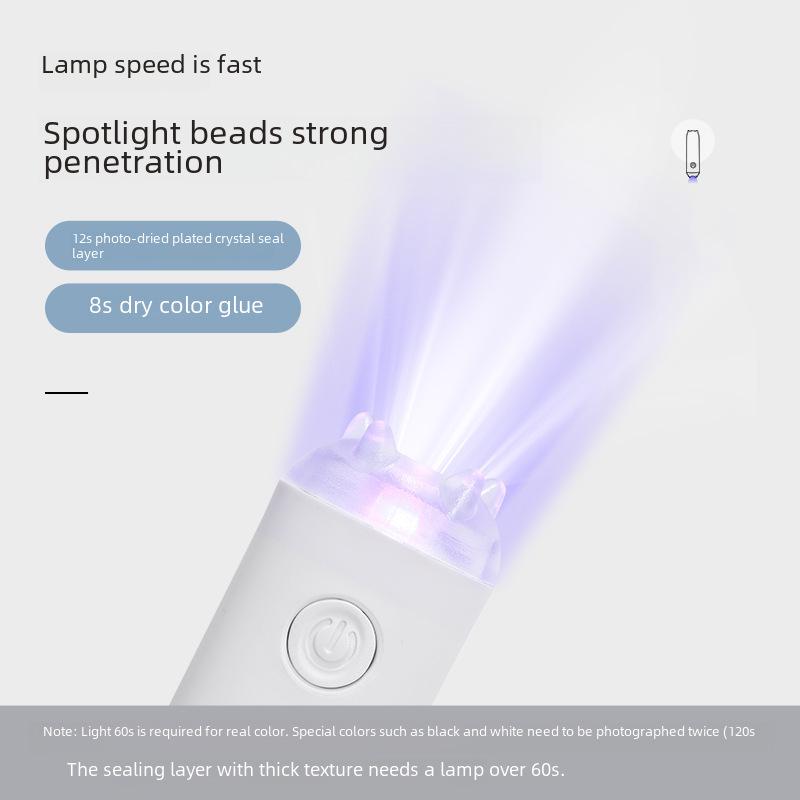 Tragbare Mini Handheld Schnelltrocknende Nagellampe mit Aufbewahrung - Plug-In-Typ für Maniküre & Aushärtung von Sticky Diamonds