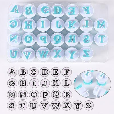 26PCS Uppercase Alphabet Baking Pastry Mold Reusable Plastic Cookie Handmade DIY Cutter for Biscuit Fondant Cake Decorations ZYF