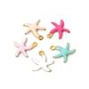 5pcs Star Fish Stainless Steel Charms Gold Color Ocean Multicolor Enamel Pendants DIY Necklace Earrings Jewelry 10.5mm X 10mm