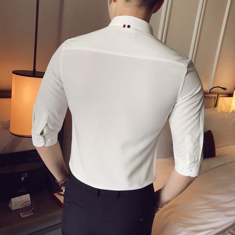 Nové Pánské Košile Oblečení Slim Fit Košile s Polovičním Rukávem Pánské Ležérní Nadměrné Velikosti Business Formální Oblečení 4XL