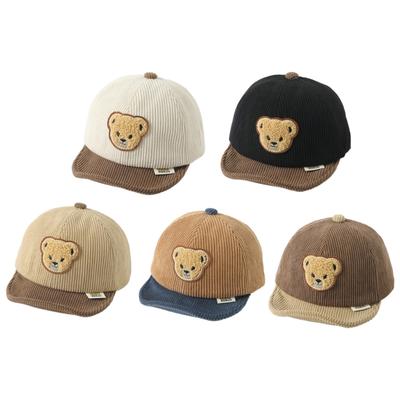 Kreslená kšiltovka Baseballová čepice Dětská kšiltovka Vyšívaná čepice s medvídkem Duck Tongue Cap Zimní dětská čepice Dětská sluneční čepice