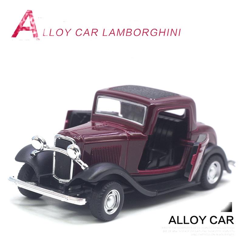 1:32 Alloy Pull Back Simulation Retro Classic Double Open Door Car Ford Alloy Car Toy Gifts Model