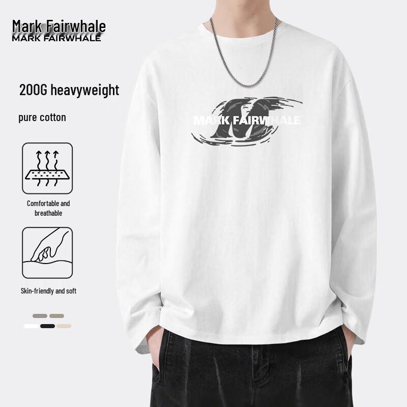 Mark Fairwhale Men's Oversized JMK Swirl Cotton Long Sleeve T-Shirt