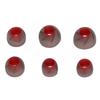 6pcs Earphone Eartips Silicone Soft Noise Isolation 3 Sizes Replacement Earplugs for 4.5‑6.5mm Sound HoleGray Red