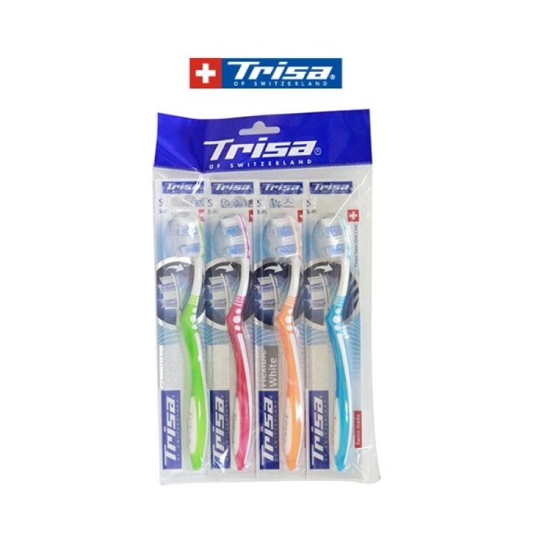 TRISA Flexible White Toothbrush 4-Pack 3638 SOFT