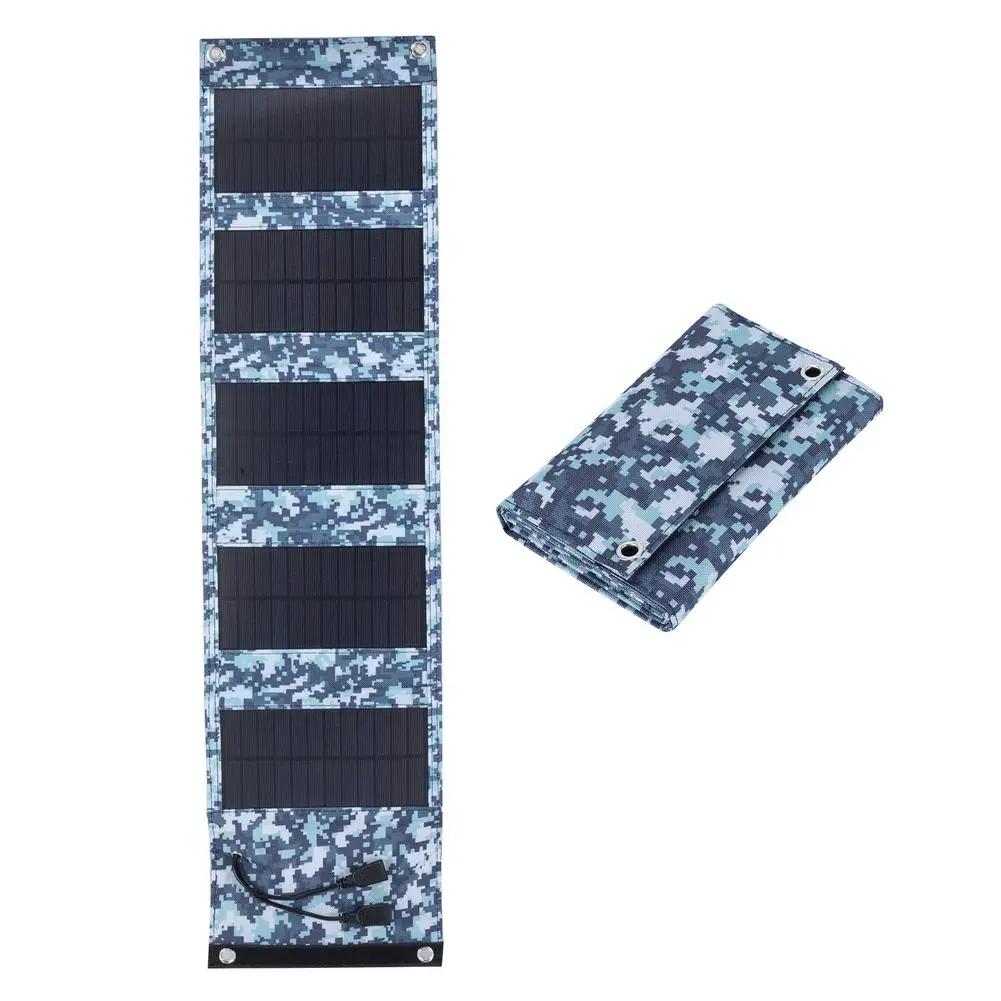 Monokristalline 12 W Solar-Falttasche, 5 V, Dual-USB, mobiler Energiespeicher, Begleiter, Photovoltaik-Stromerzeugung, tragbare Tasche