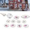 1:12 Dollhouse Miniature Porcelain Tea Cup Set Exquisite Decorative Dollhouse Kitchen Accessories