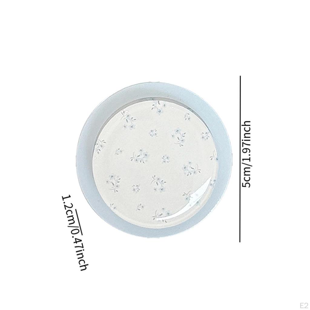 Phone Grip Adsorb Holder Acrylic Expandable Mobile Bracket Cute Accessories Blue Floral Design