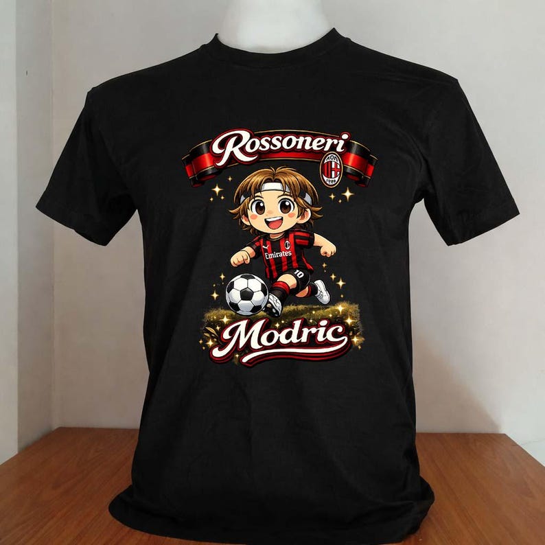 luka modric ac milan cartoon shirt S