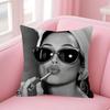 Audrey Hepburn Lipstick Cushion Cover Car Throw Pillow Case For Sofa Car Christmas Gift