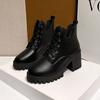 Stivaletti da Donna con Zip Laterale, Stivali Martin Impermeabili con Tacco Chunky, Stivaletti Invernali Europei da Donna