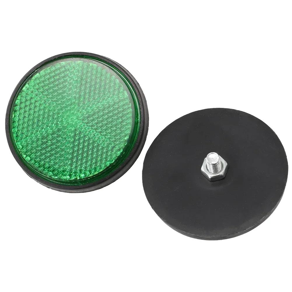 2Pcs Circular Reflector Motorcycle Night Reflective Light Safety Reflectors Car ATV Bikes M6 6cm Round Reflector Lighting Lamp