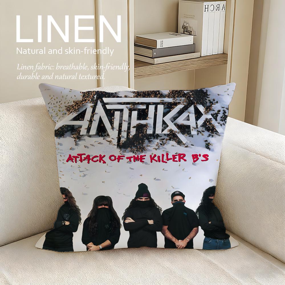 

Music Anthrax Cushion Cover Pillowcase Set Pcs x x Breathable Washable Sofa Cushion Cover 30X30cm