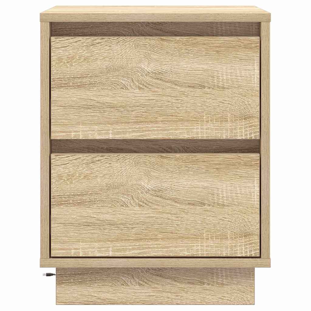Nightstand 2 pcs Sonoma Oak 39 x 34.5 x 50 cm engineered wood