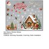 Indoor Window Glass Ornaments Christmas Clings, Snowy Village House Xmas Tree Squirrel Rabbit Clings Sticker, Double-Sided Static Decal for