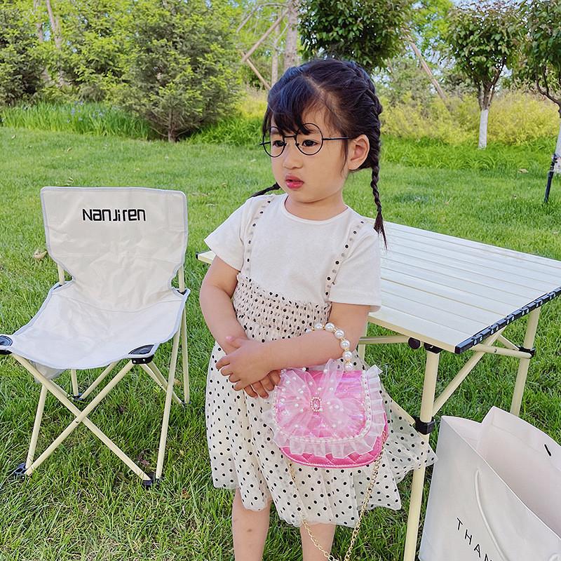 Chic Pearl Embellished Crossbody Bag For Kids Trendy And Fashionable Accessory