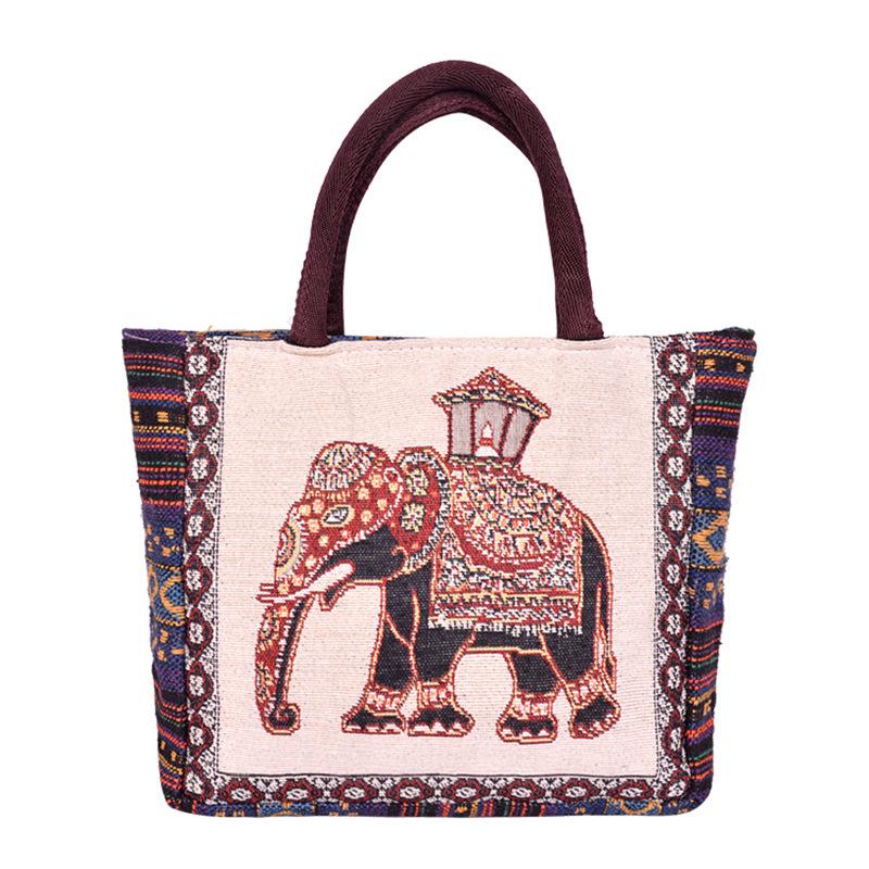 Фестивальная сумка женская холщовая с вышивкой двойная ретро ручная маленькая тканевая сумка оптом литературная и универсальная