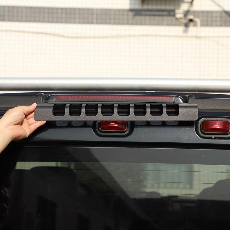 For Hummer H2 2003-2009 Car styling Aluminium alloy Car High Brake Light Cover Brake lamp housing Car Accessories nero