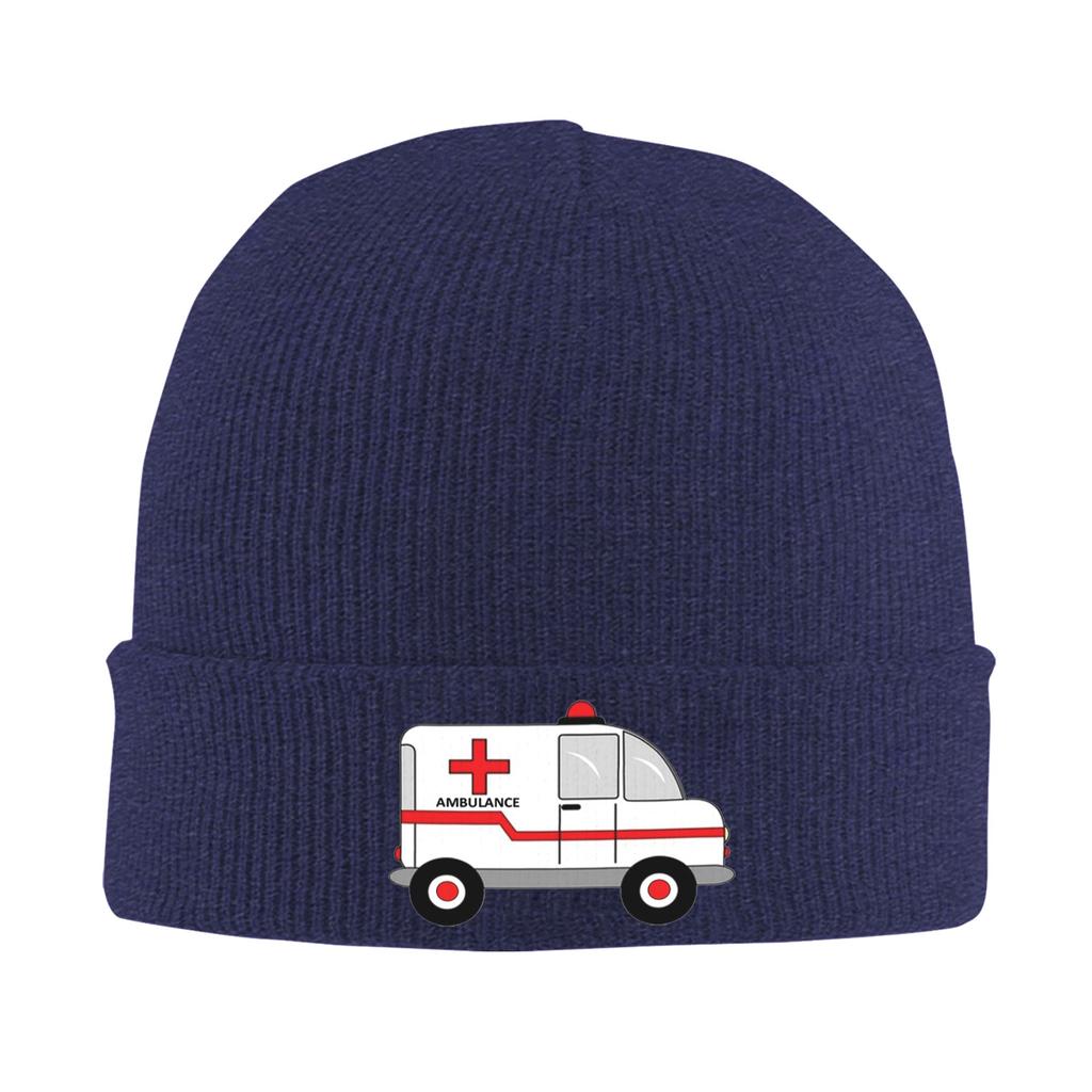 Ambulance  Warm Knitted Cap Winter Knit Bonnet Hat Skullies Beanies Hip Hop Caps for Unisex
