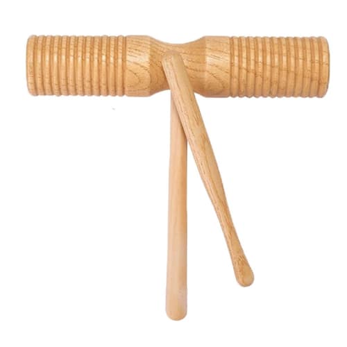 TK.Felly Guiro Wood Block Percussion Instrument with Plectrum, Folk Instrument, Guiro, Percussion, Kids' Guiro Instrument