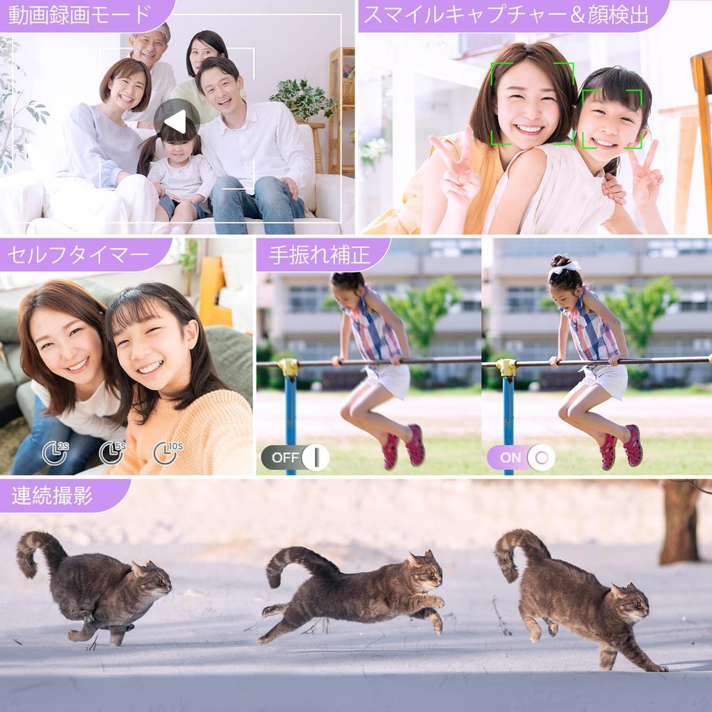 Bofypoo Digital Camera with Micro SD Card, Neck Strap, 44MP HD 1080P Recording, 16x Zoom, 2.4-inch IPS Screen, Video Recording, Webcam,