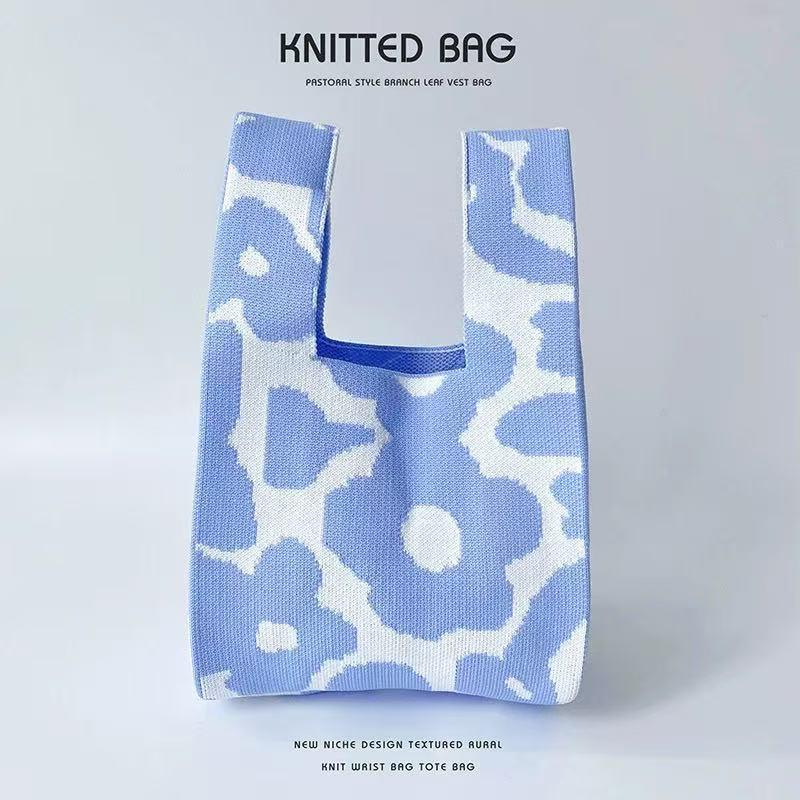 2026 New Year Red Lucky Gift Bag - Knitted Tote with Envelope Design, Perfect for Annual Meetings and Celebrations