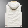 Men's Casual Fleece-Lined Cotton Vest with Shawl Collar & Multi-Pocket Design