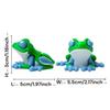 Simulation Of Blue And Green Frog Toy Statue 3D Printing Toy Creative Joints Movable Small Frog Model Home Decoration Funny Gift