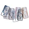 Suitable for Samsung S24 Electroplated Transparent Mobile Phone Case Full Inclusive Lens Film S22ultraCD Pattern Magnetic S23 Soft Case