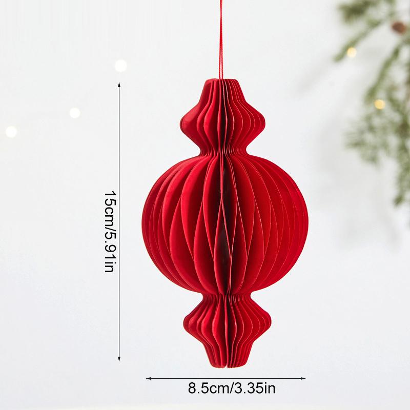 1PC Unfolding Hung Modern Aesthetics Spring Festival Origami Lantern Balcony Eastern Tradition Decorative Magnetic Living Room